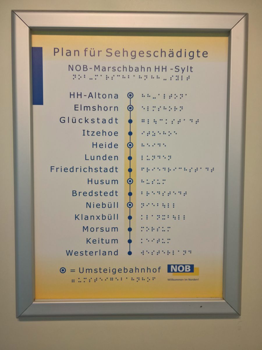 Plakat im Zug