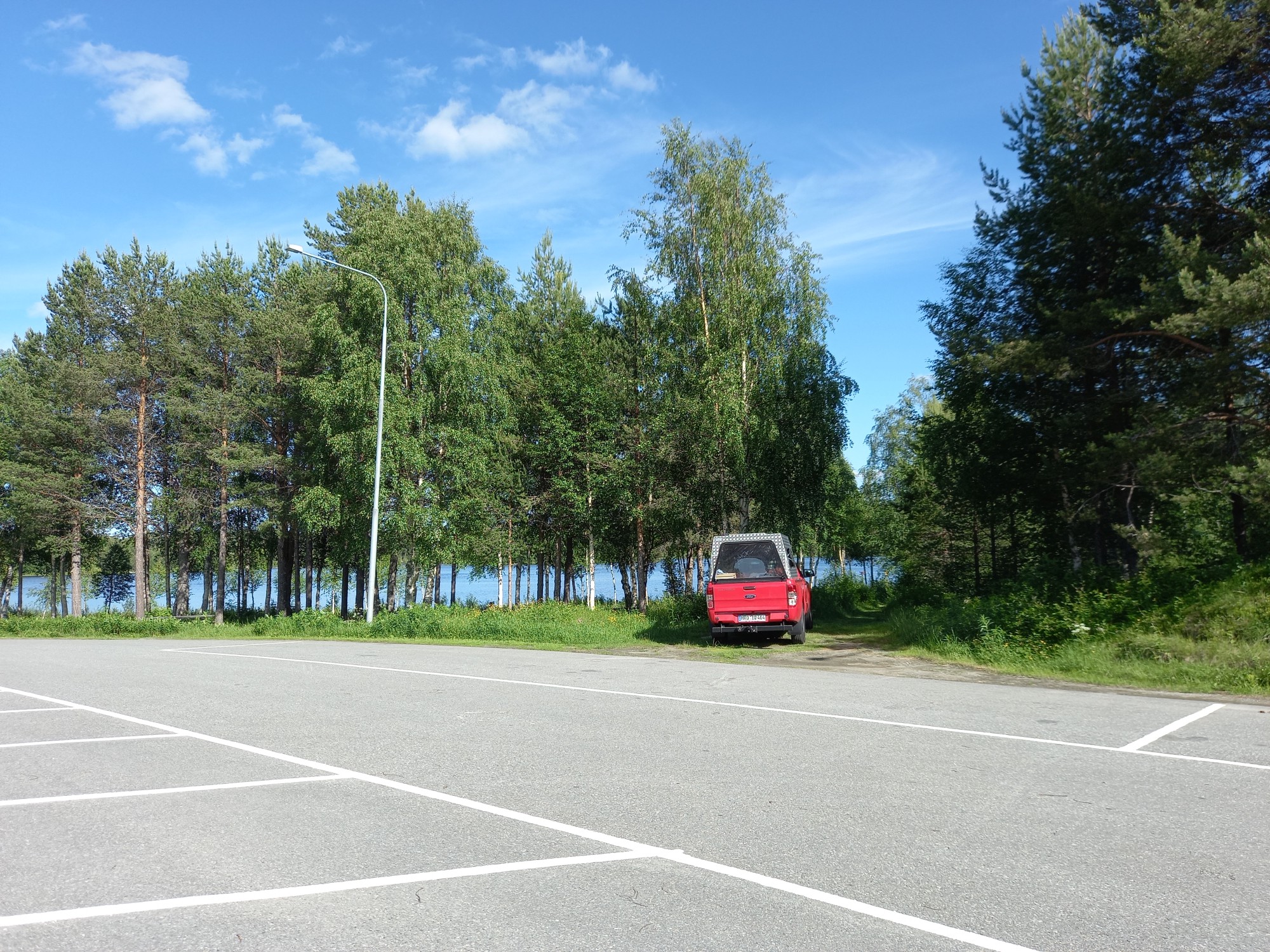 Parkplatz in Schweden