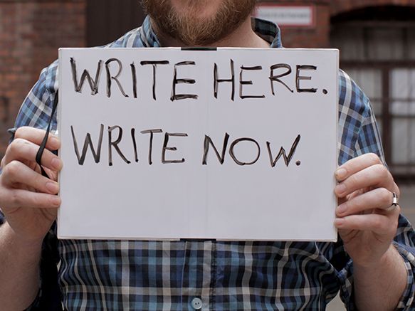 Write here. Write now.