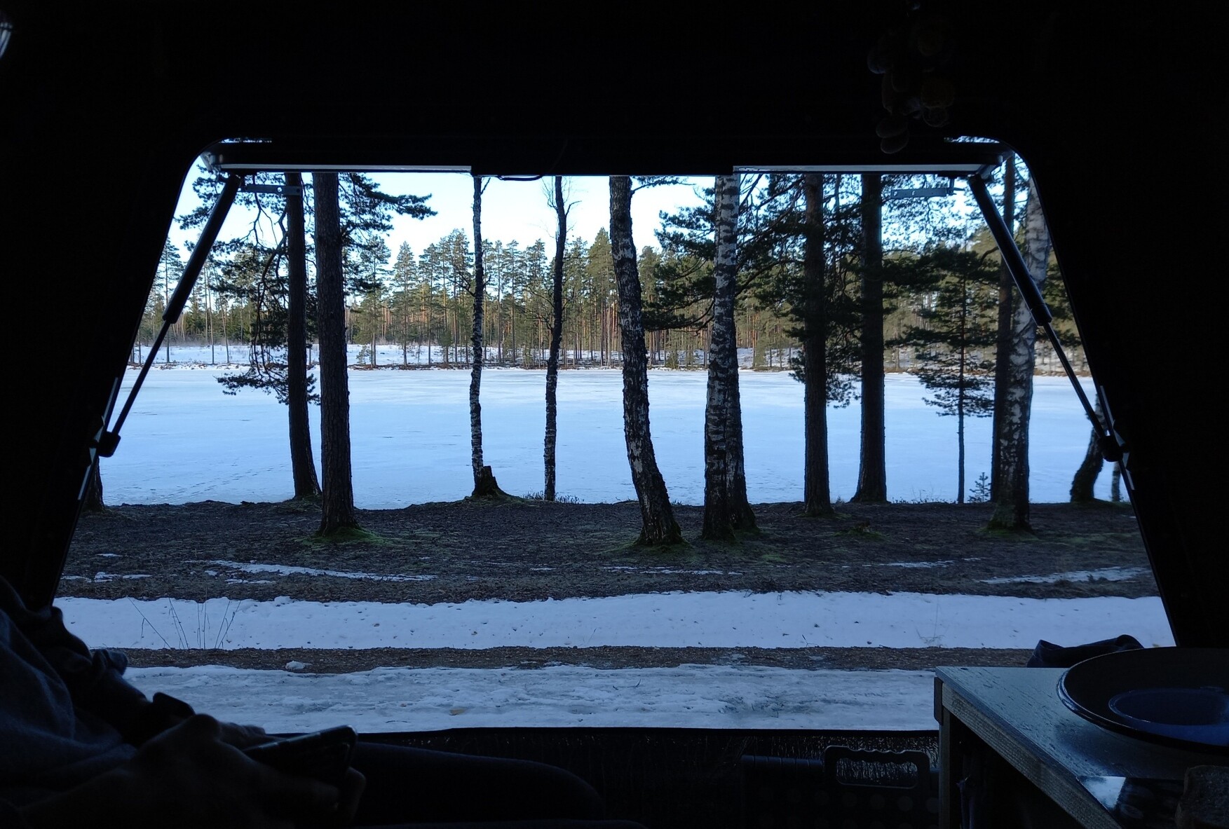 Camperfenster, Estland, März 2023