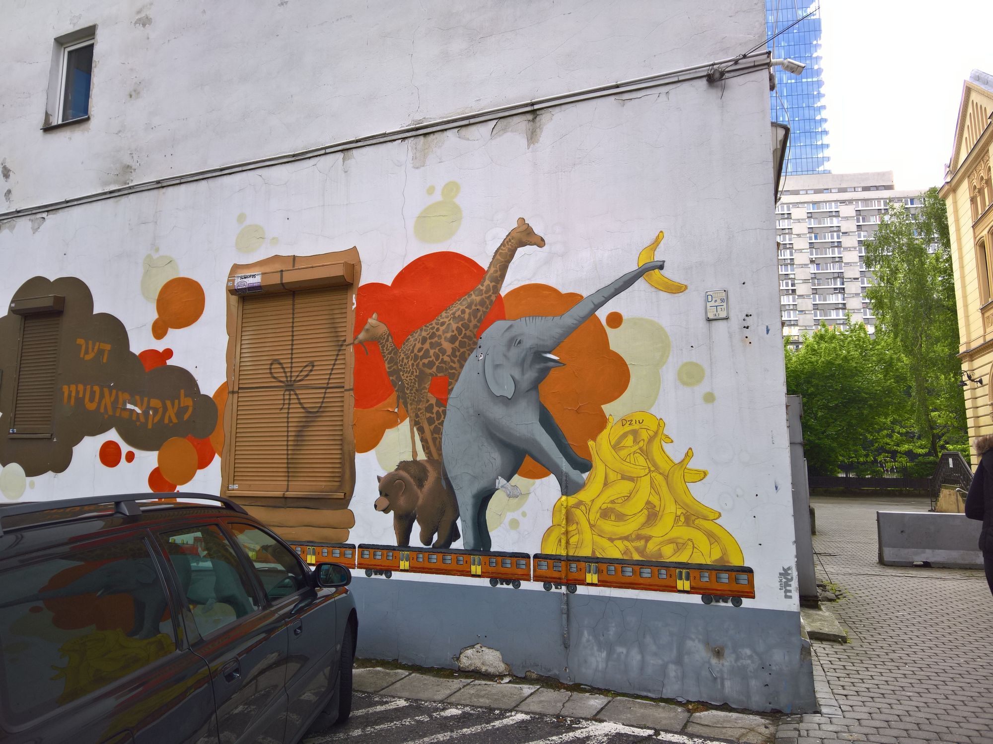 Mural Lokomotywa Tuwima, Warschau, Polen Mai 2019