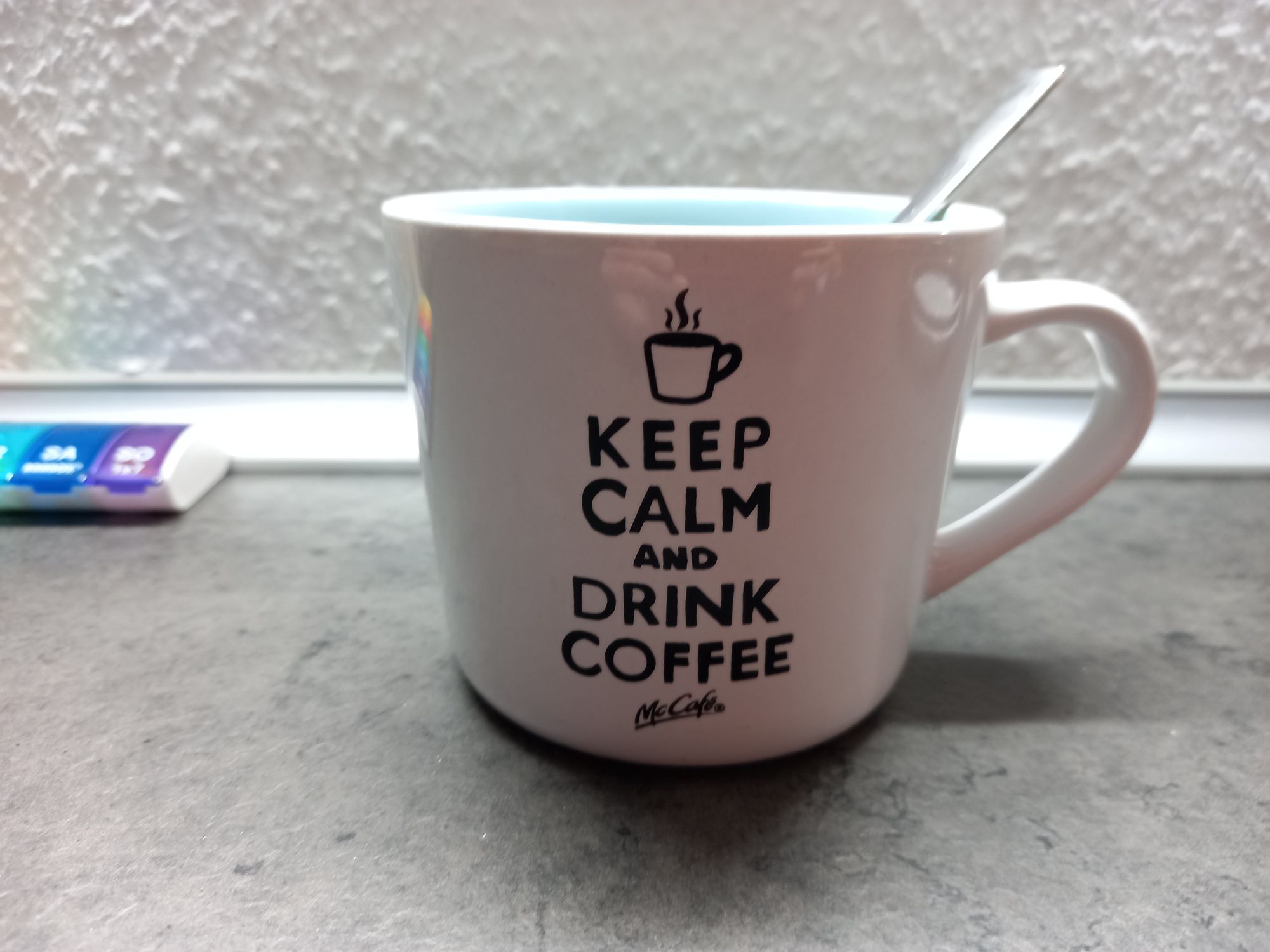 Keep calm and drink coffee - mein Mantra heute, wir wären nämlich heute erst aus Schottland zurück!